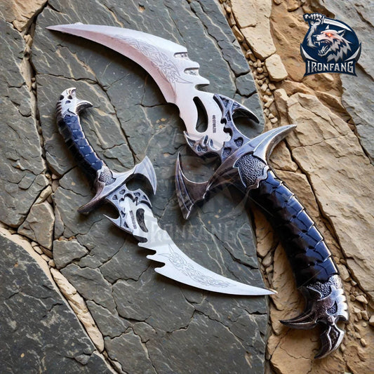 Set of 2 Fantasy Daggers – Dual Fixed Blades for Camping, Collection & Gift | IronFang Knife