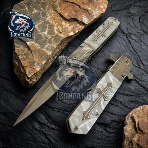 "Celtic Cross Stiletto Knife: A Symbol of Hope in the Darkest Hour"