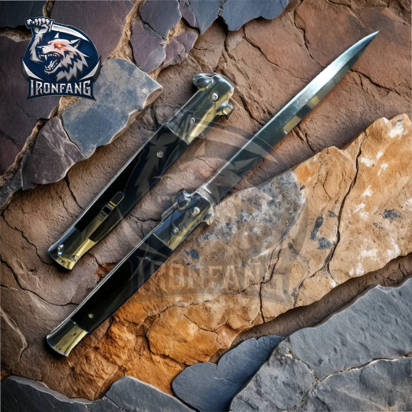13-inches-Godfather-Italian-Stiletto-Folding-Knife-Ironfangknife
