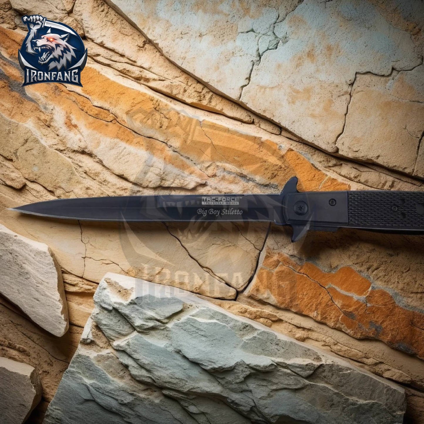 13 Inches Big Boy Stiletto Folding Pocket Knife Black Camping, Hunting, Survival | Ironfangknife