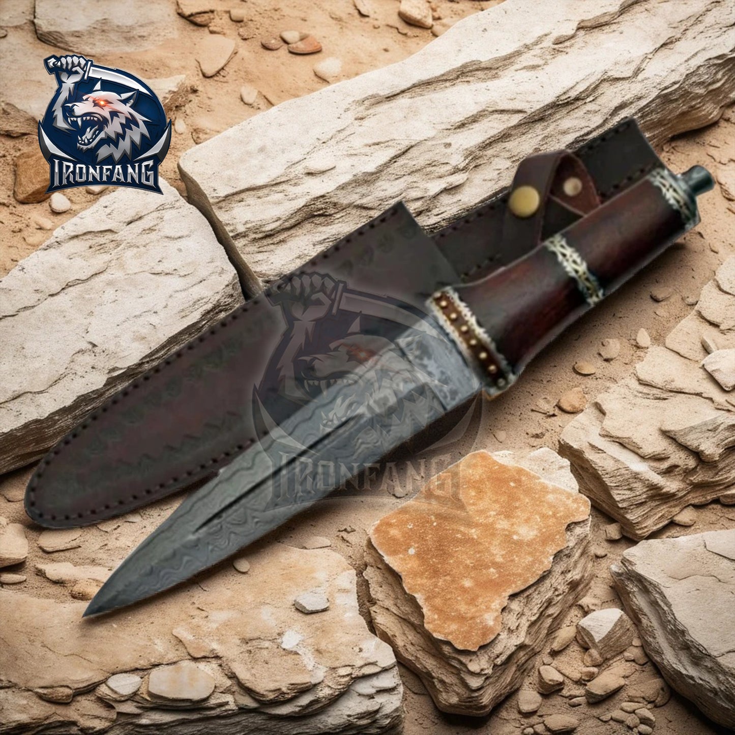 14-Damascus-Dagger-Celtic-Scottish-Style-Ironfangknife