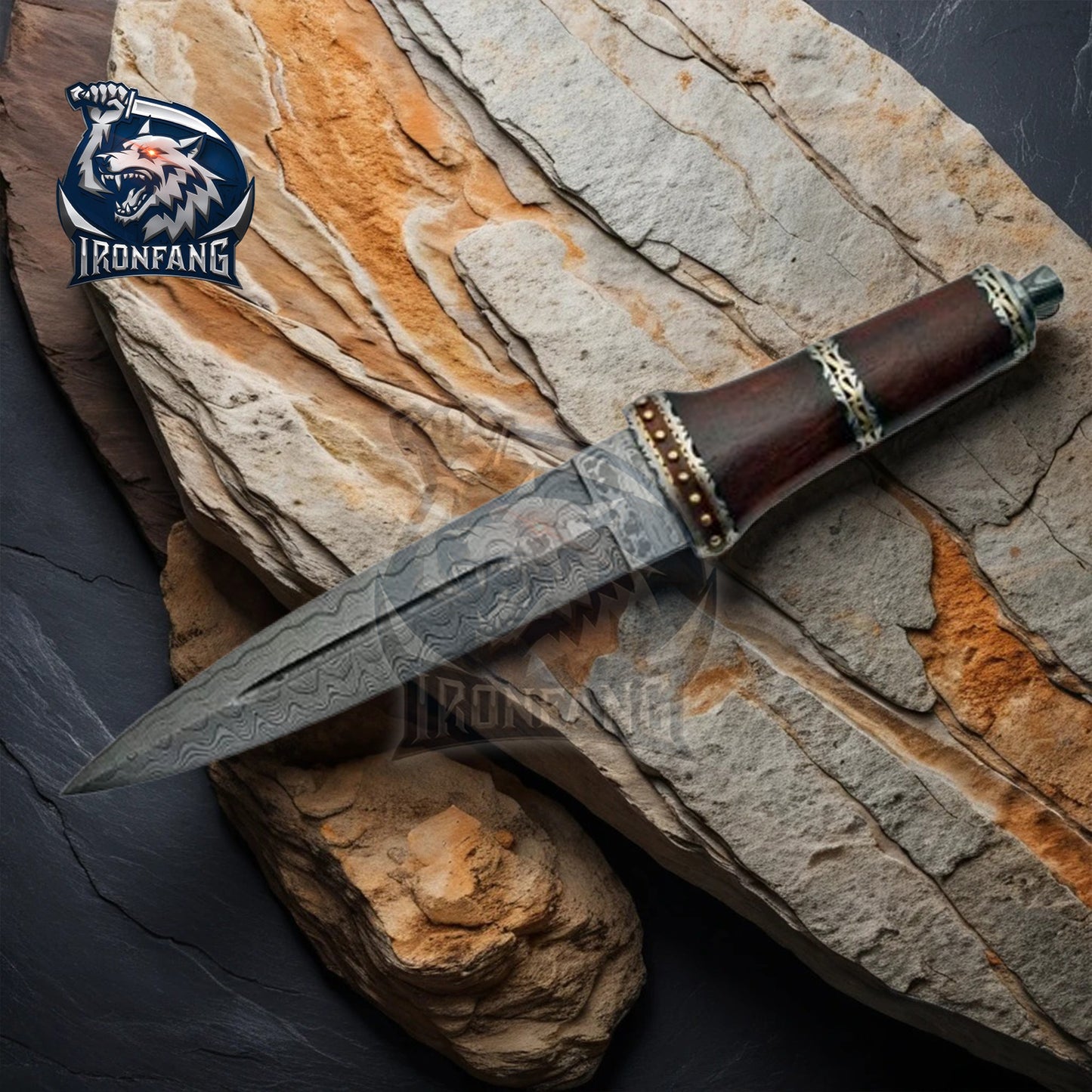 14-Damascus-Dagger-Celtic-Scottish-Style-Ironfangknife