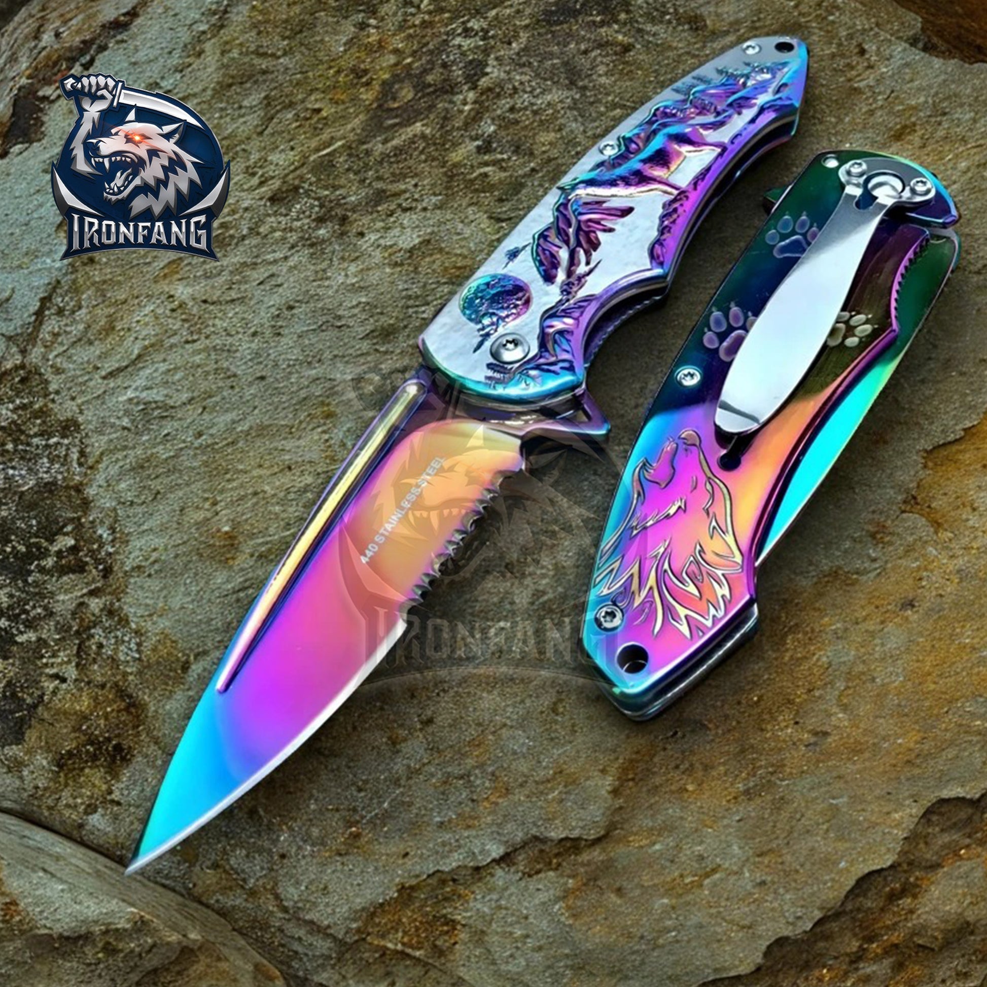 8-Wolf-Pocket-Knife-Camping-Hunting-Folding-Knife-Ironfangknife
