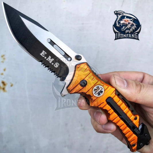 9-Inches-EMT-EMS-RESCUE-Folding-Pocket-Knife-Ironfangknife