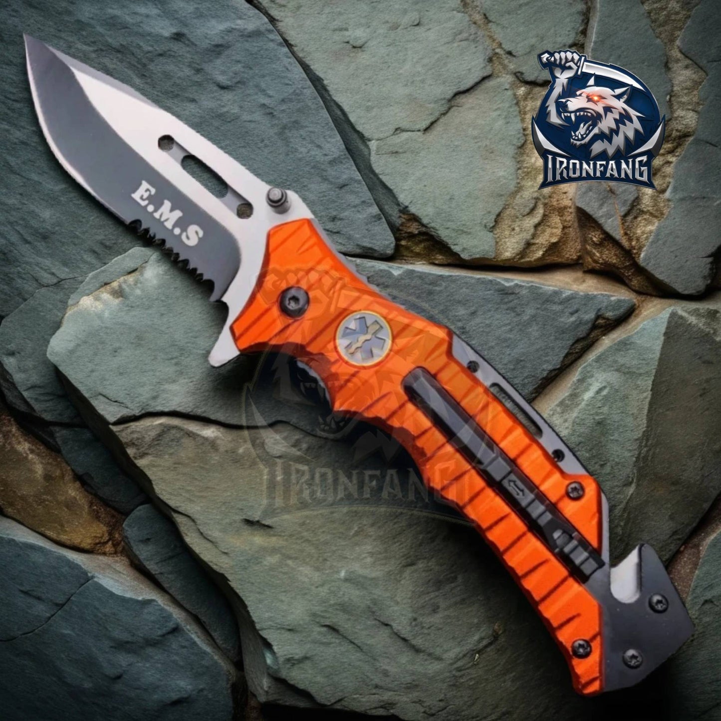 9-Inches-EMT-EMS-RESCUE-Folding-Pocket-Knife-Ironfangknife