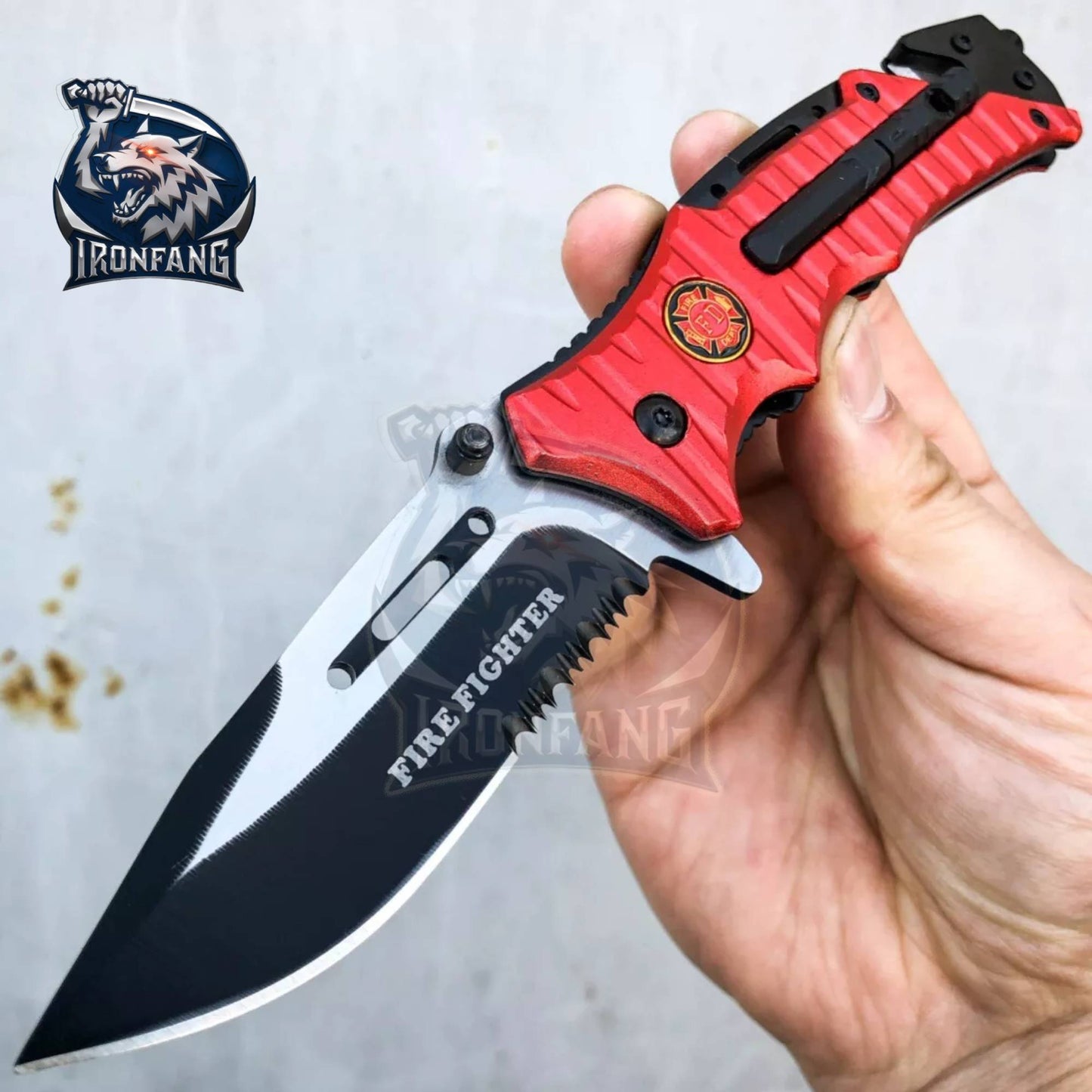 9-Inches-Fire-Fighter-Dept-Folding-Pocket-Knife-Ironfangknife
