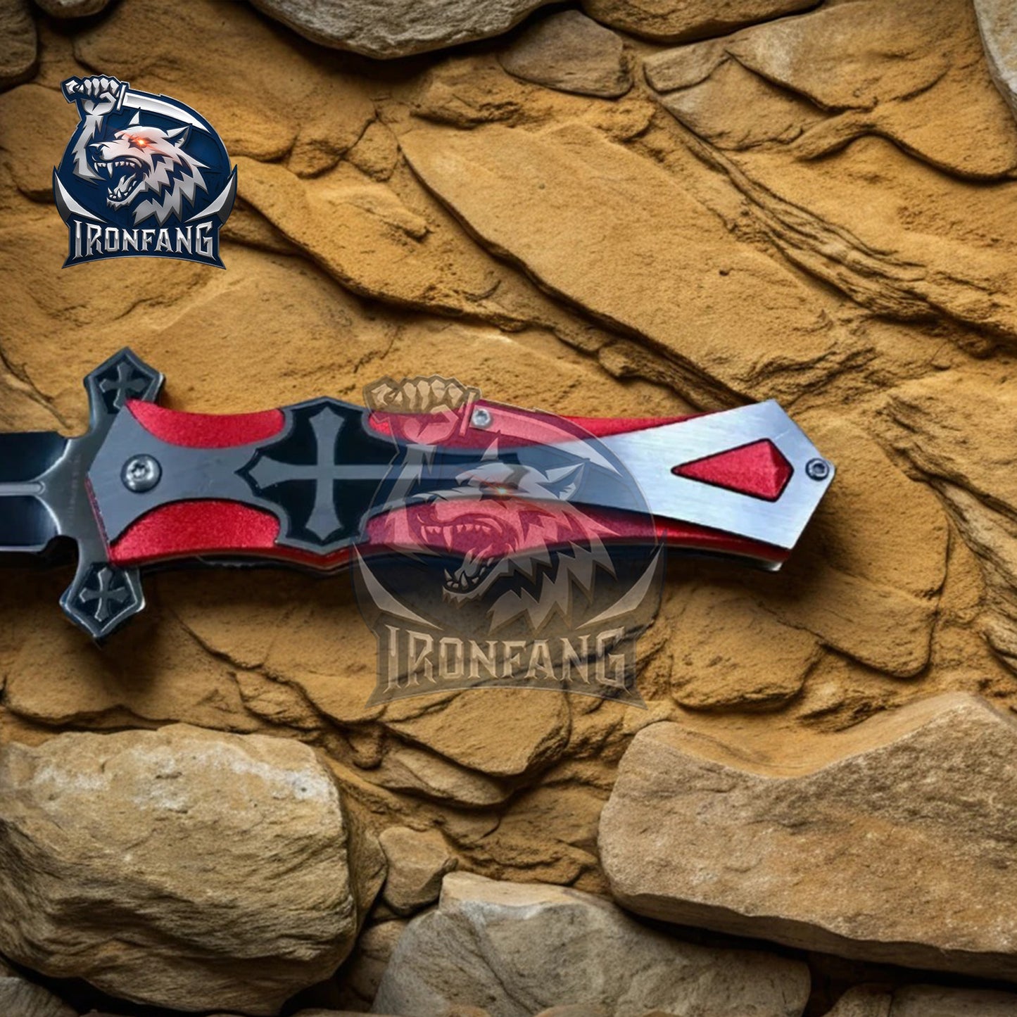 9-inches-Celtic-Cross-Scottish-Folding-Knife-ironfangknife