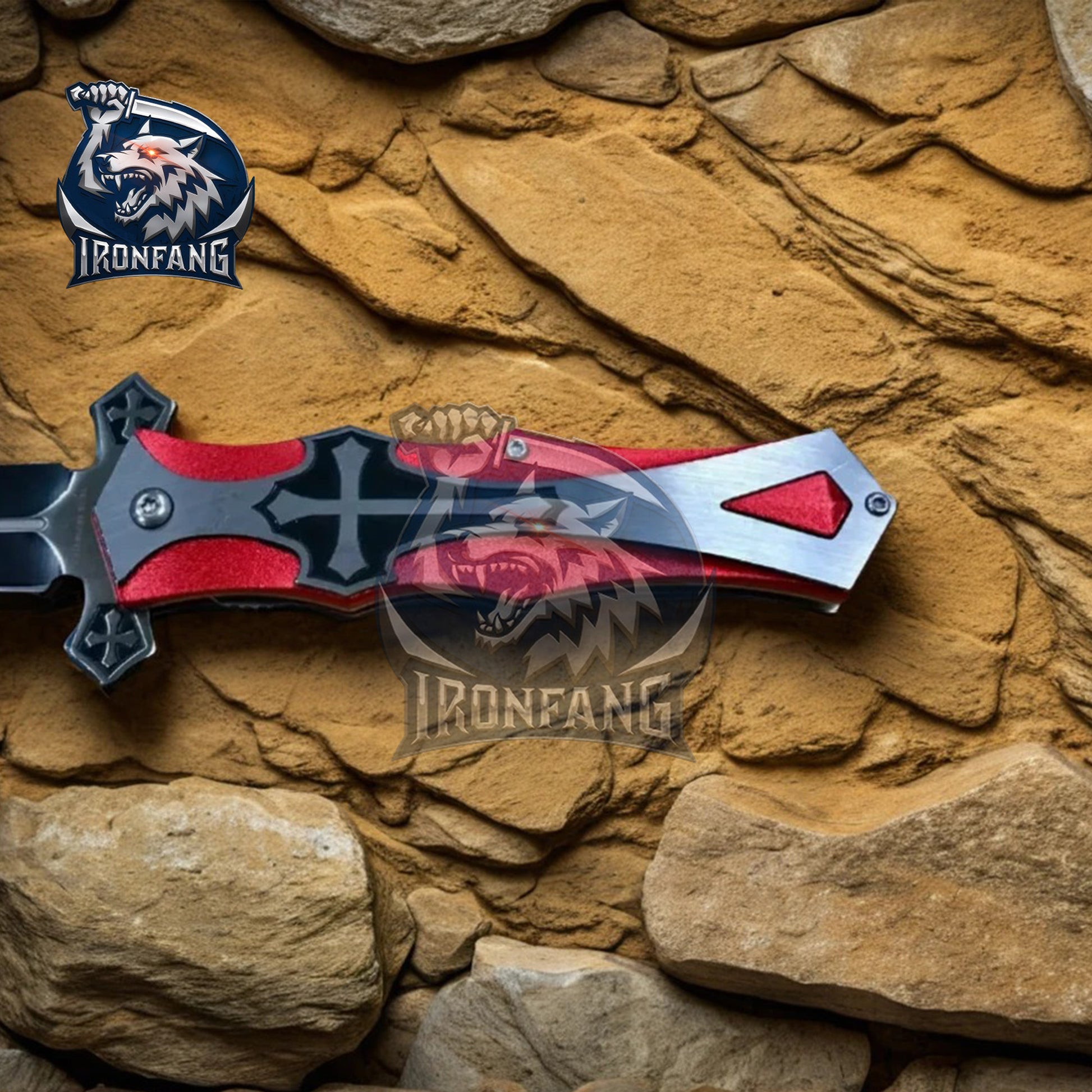 9-inches-Celtic-Cross-Scottish-Folding-Knife-ironfangknife