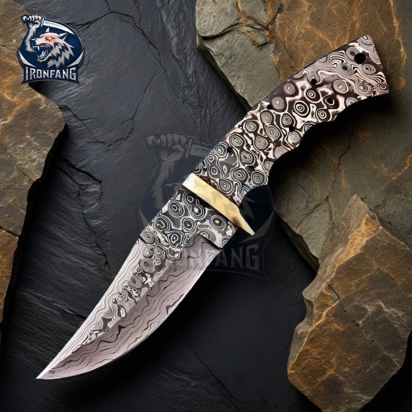 Game Of Thrones Dagger 9" Valyrian Steel Assassin Knife Camping, Survival, Hunting gift for Men, Father, Boyfriend IronFang Knife