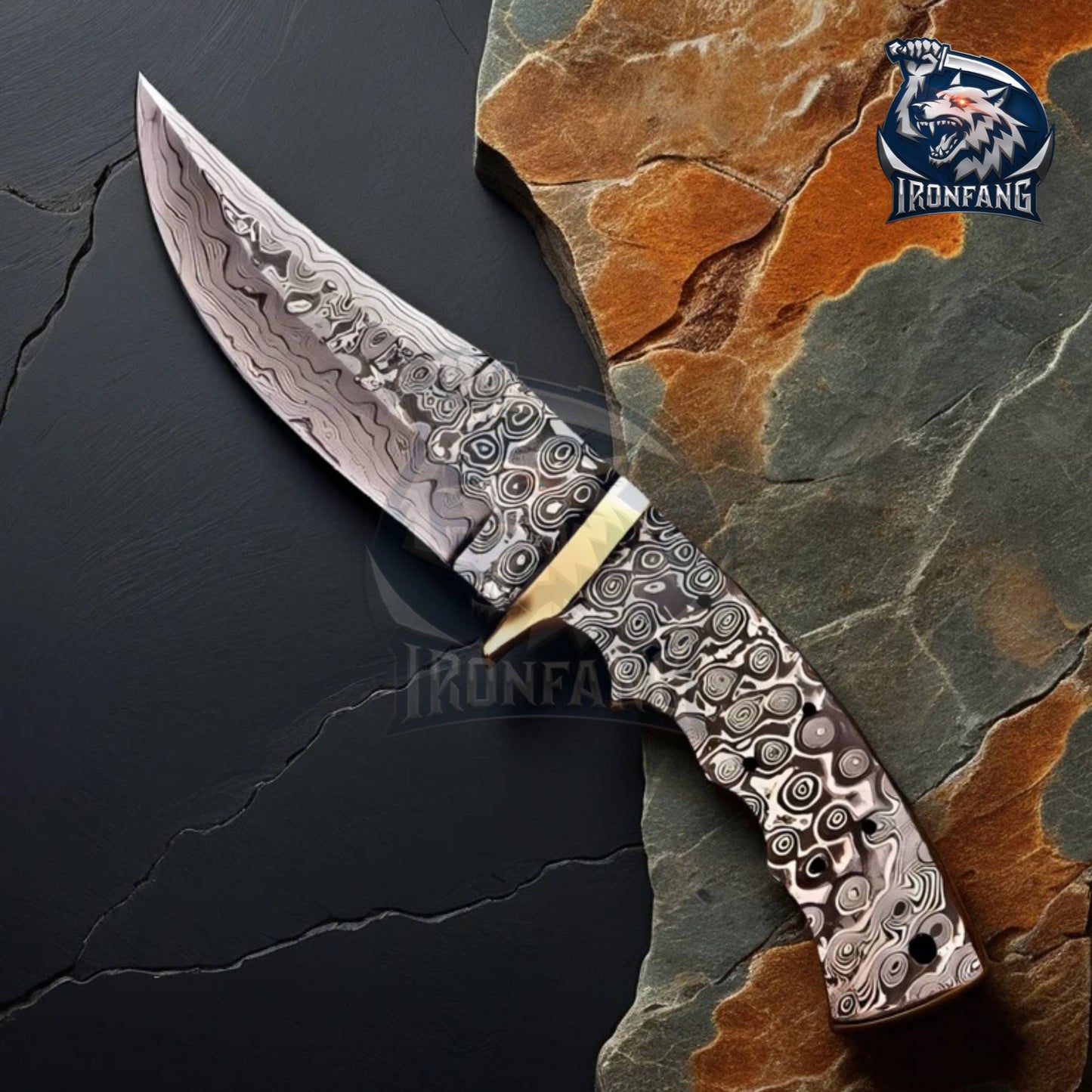 Game Of Thrones Dagger 9" Valyrian Steel Assassin Knife Camping, Survival, Hunting gift for Men, Father, Boyfriend IronFang Knife