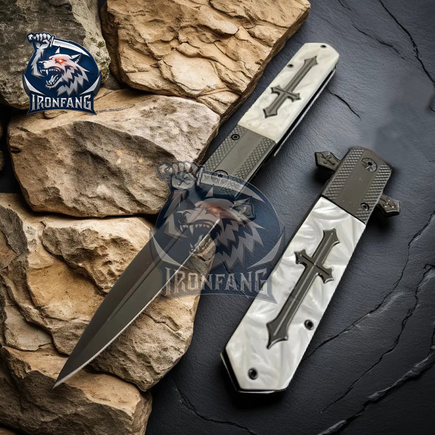 Celtic-Cross-Gothic-Stiletto-Folding-Knife