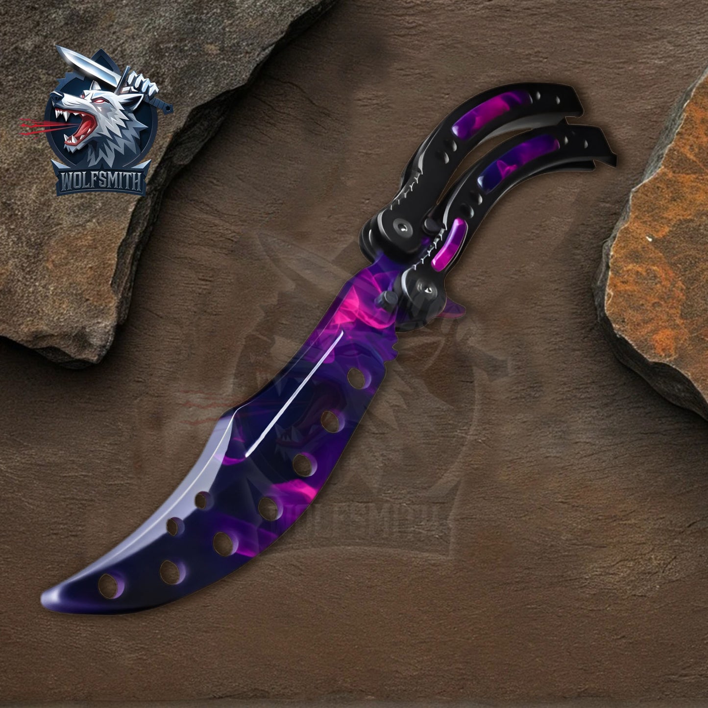 CSGO Practice Knife Balisong Butterfly Trainer Blade - HYPERBEAST - Pocket Knife for CSgo fan | Ironfangknife