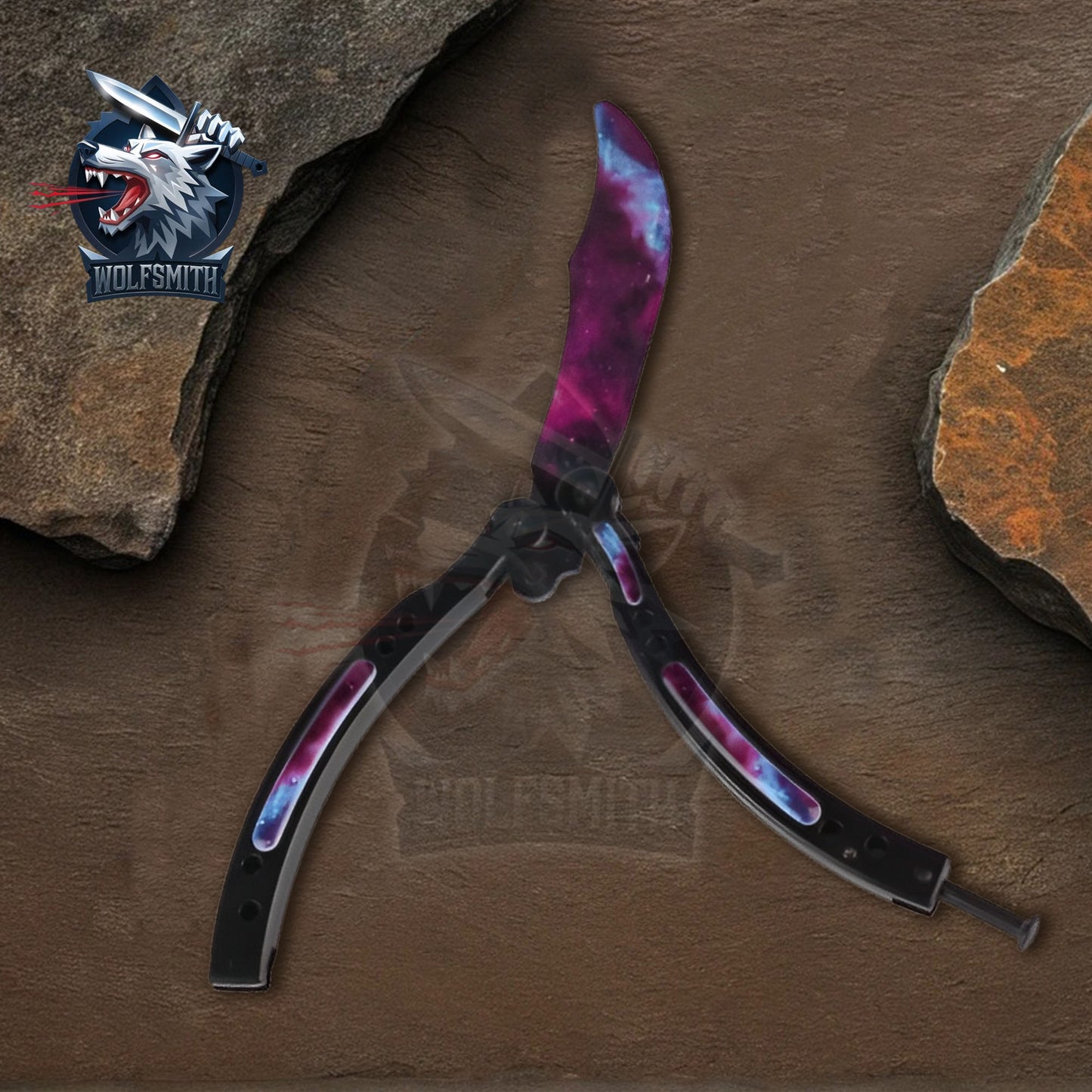 CSGO Practice Knife Balisong Butterfly Trainer Blade - HYPERBEAST - Pocket Knife for CSgo fan | Ironfangknife