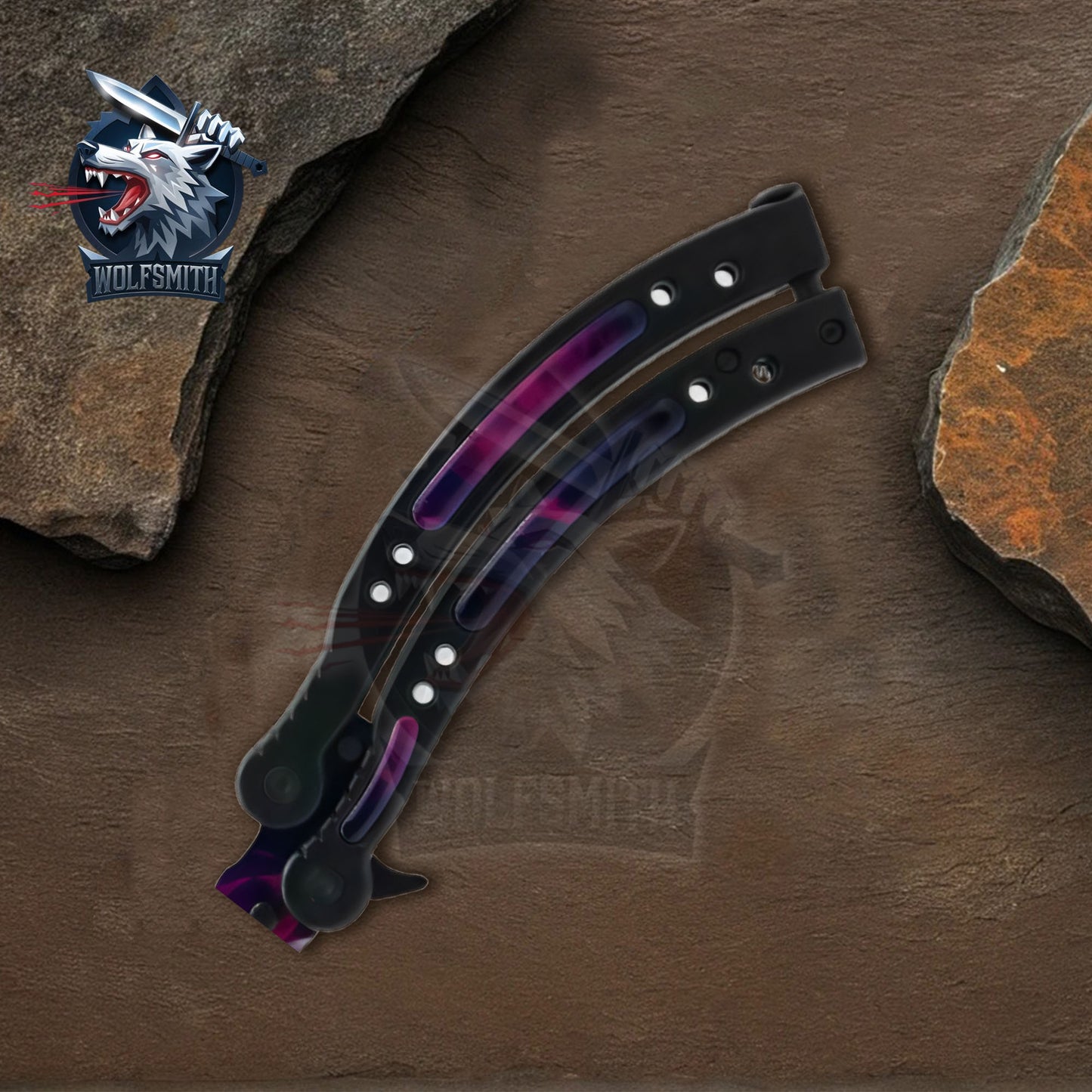 CSGO Practice Knife Balisong Butterfly Trainer Blade - HYPERBEAST - Pocket Knife for CSgo fan | Ironfangknife