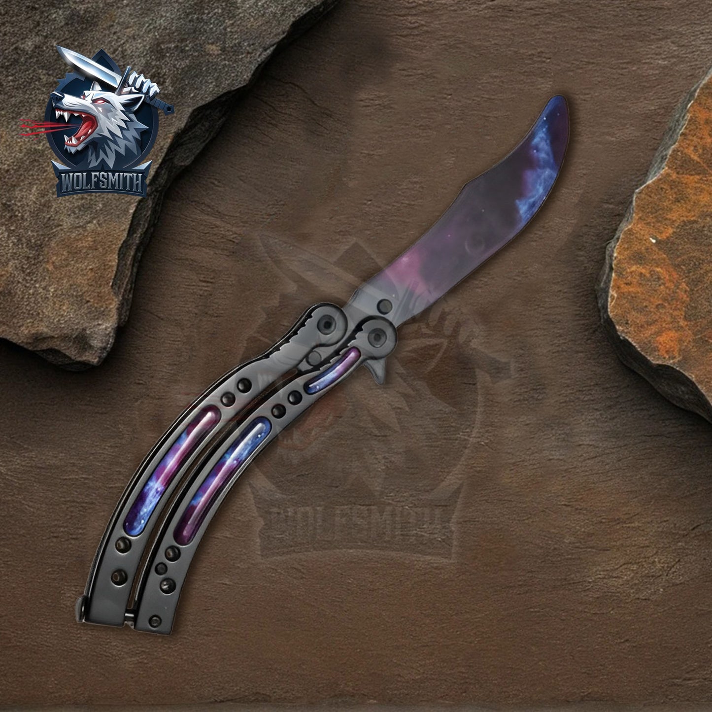 CSGO Practice Knife Balisong Butterfly Trainer Blade - HYPERBEAST - Pocket Knife for CSgo fan | Ironfangknife