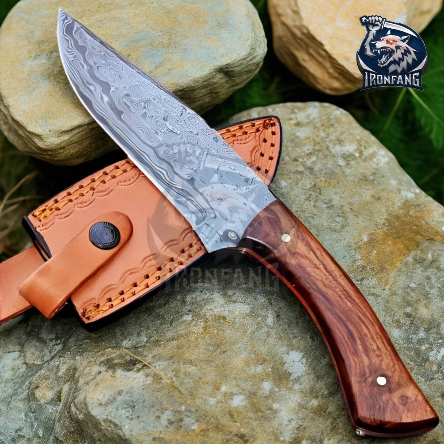 Game Of Thrones Dagger 11" Valyrian Steel Assassin Knife With Sheath Camping, Survival, Hunting gift for Men, Father, Boyfriend IronFang Knife