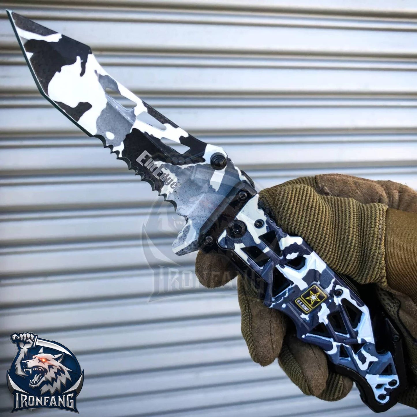 9 Inches Military Tactical Camouflage Folding Pocket Knife Camping, Hunting, Survival | Ironfangknife