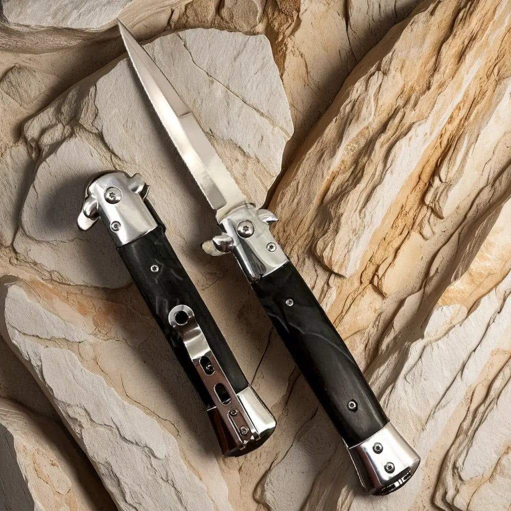 black-italian-stiletto-folding-pocket-knife