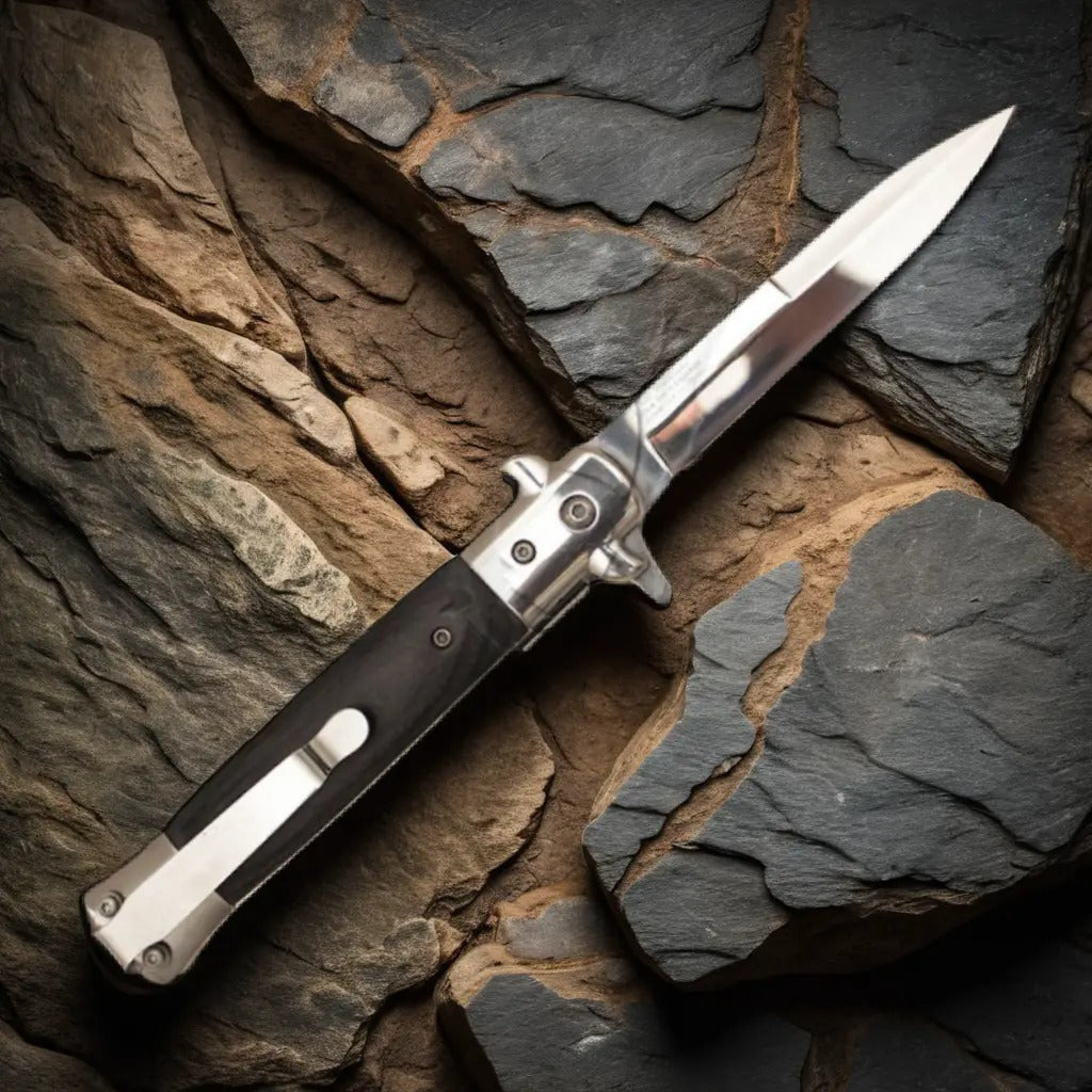black-italian-stiletto-folding-pocket-knife