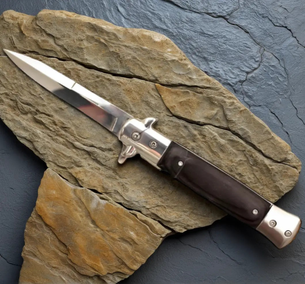 black-italian-stiletto-folding-pocket-knife