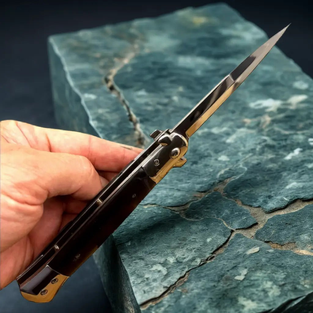 black-italian-stiletto-folding-pocket-knife