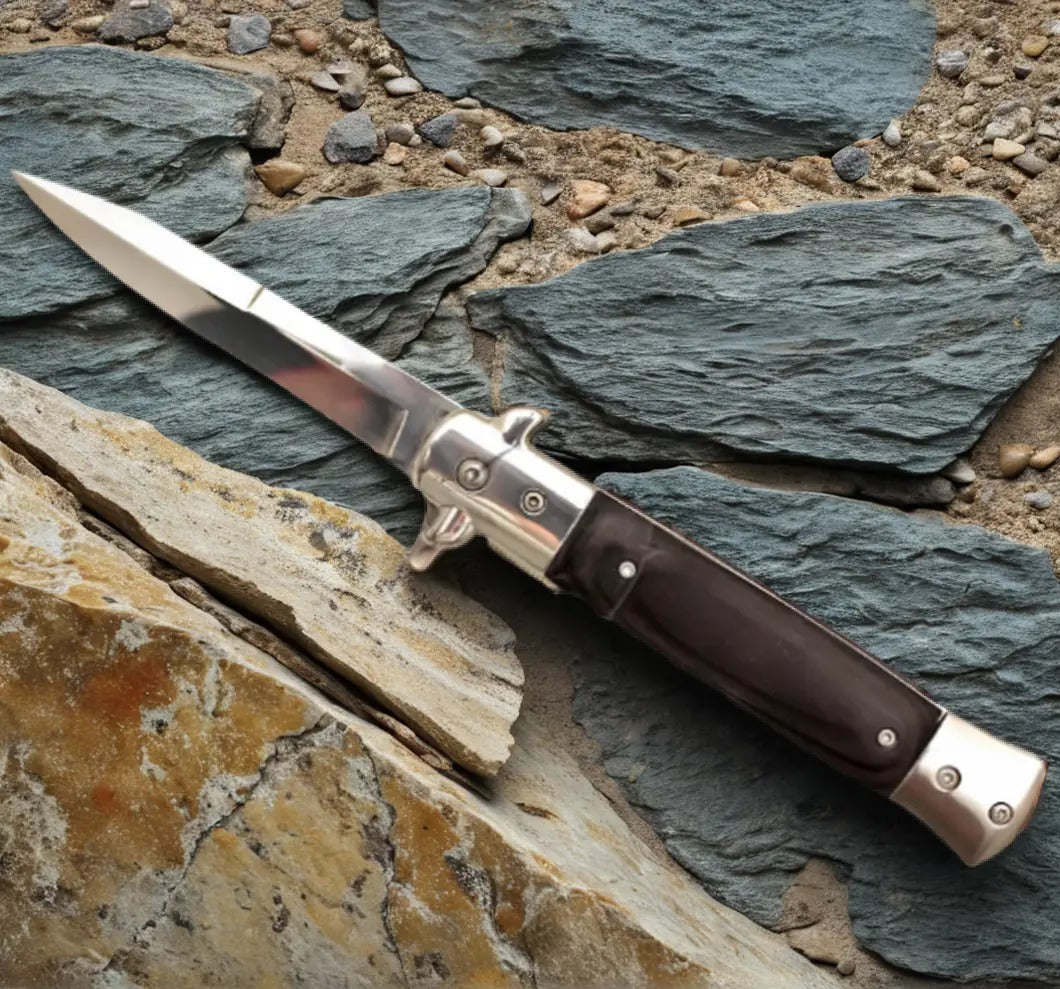 black-italian-stiletto-folding-pocket-knife