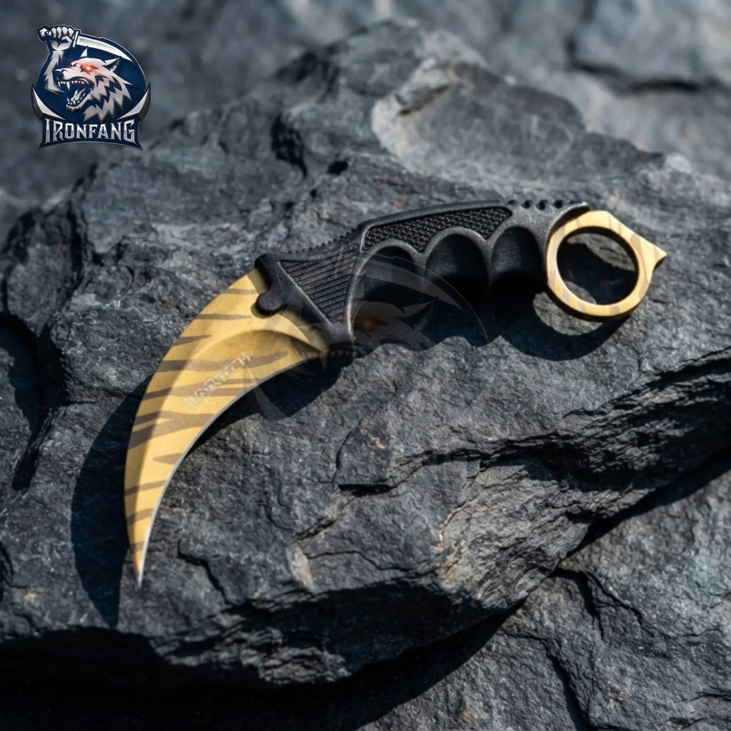 Tiger Tooth Karambit CSGO 7.5" Knife For Hunting Camping Fixed Blade Knife Gift for Father, BoyFriend, Husband - IronfangKnife