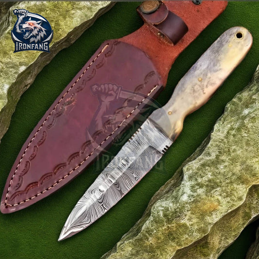 Game Of Thrones Dagger 9" Valyrian Steel Assassin Knife Camping, Survival, Hunting gift for Men, Father, Boyfriend IronFang Knife