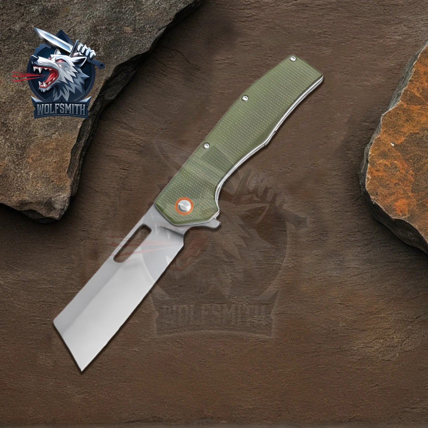 8 inchs Micarta Handle Razor Cleaver Assisted Open Folding Knife | Ironfangknife