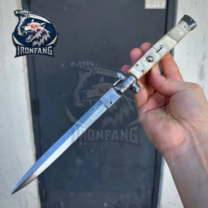 13 inches bigboy stiletto ironfang knife white pearl