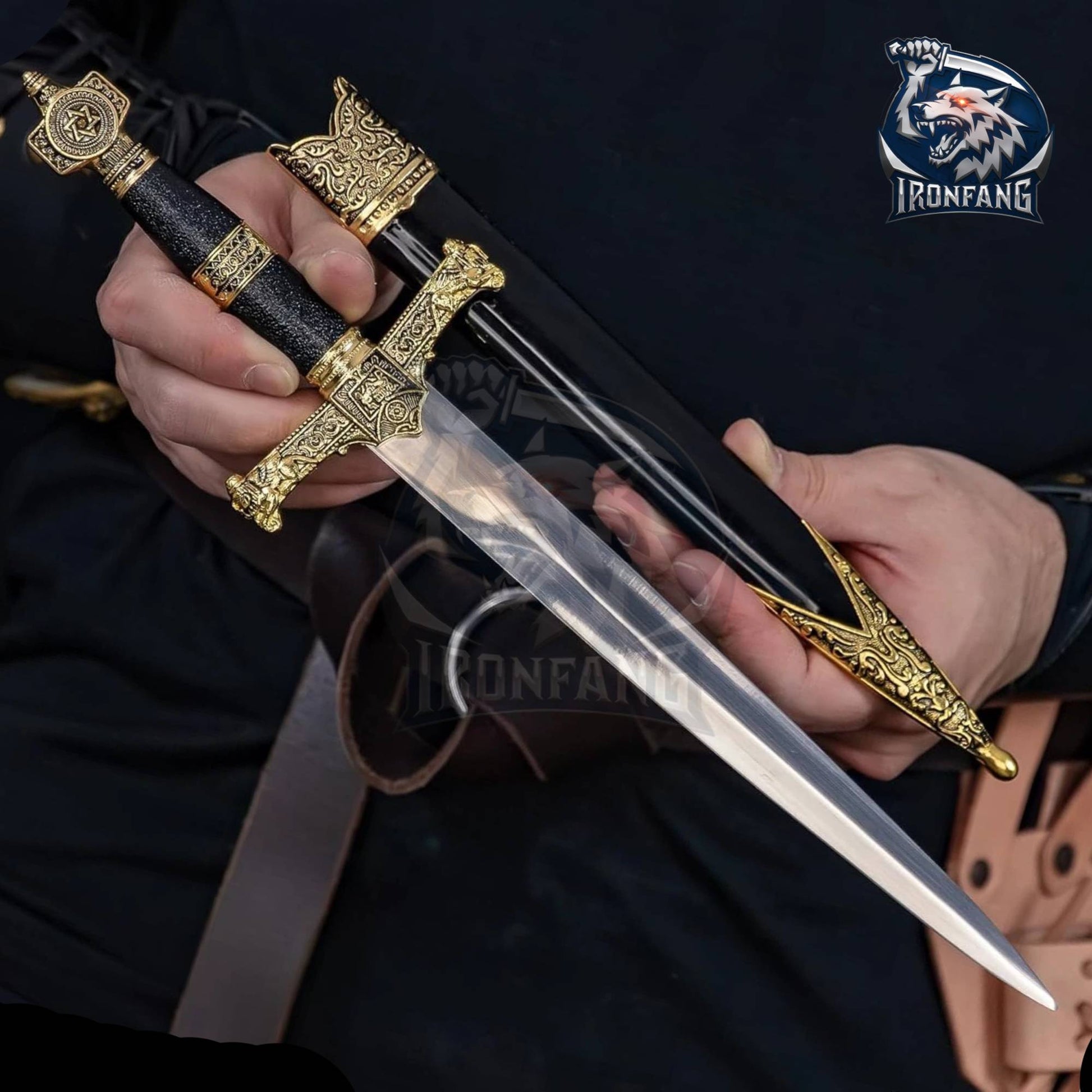 16" King Solomon Medieval Templar Crusader Steel Dagger