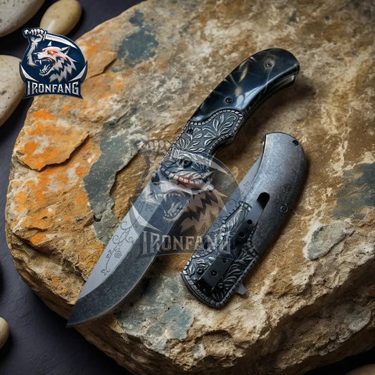 8.5-Vintage-Weston-Florals-folding-Pocket-Knife-stonewash-Ironfangknife