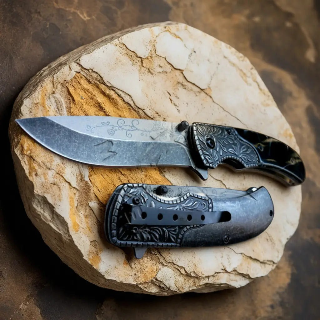 8.5-Vintage-Weston-Florals-folding-Pocket-Knife-stonewash-Ironfangknife