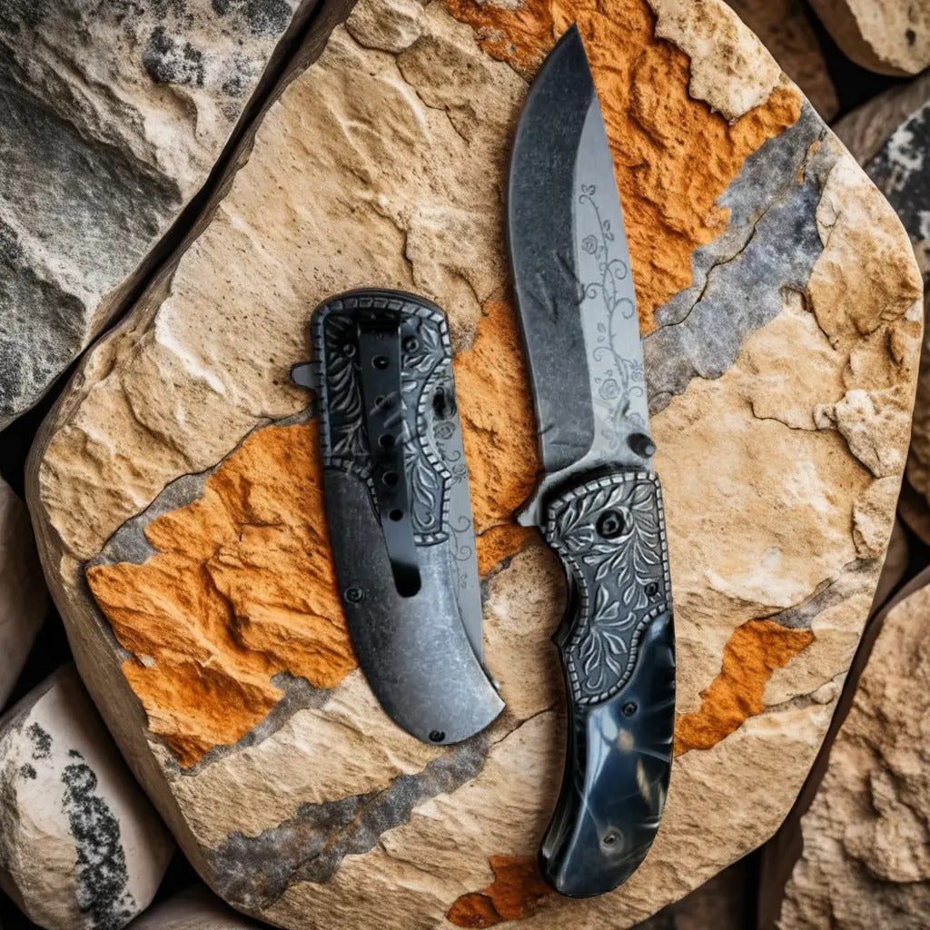 8.5-Vintage-Weston-Florals-folding-Pocket-Knife-stonewash-Ironfangknife