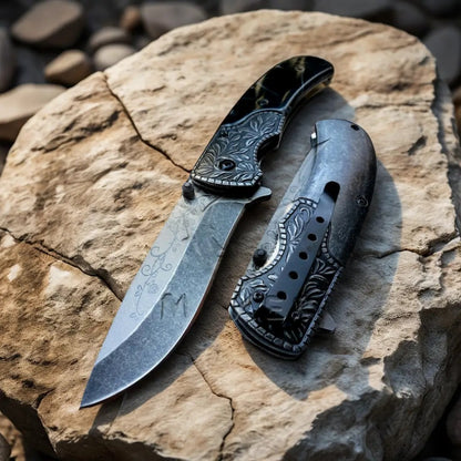 8.5-Vintage-Weston-Florals-folding-Pocket-Knife-stonewash-Ironfangknife