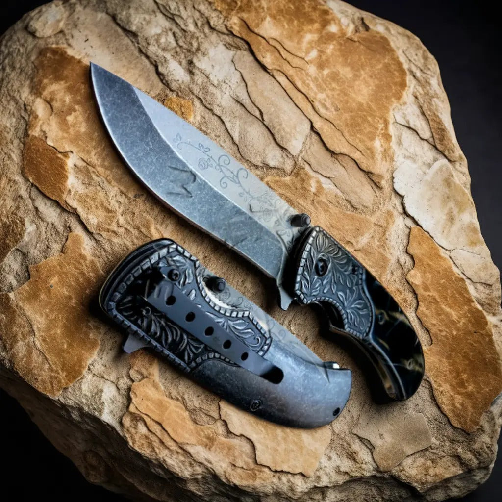 8.5-Vintage-Weston-Florals-folding-Pocket-Knife-stonewash-Ironfangknife