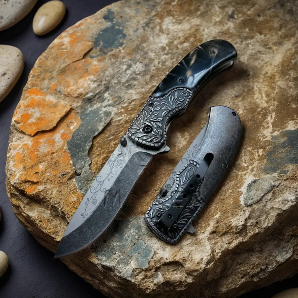 8.5-Vintage-Weston-Florals-folding-Pocket-Knife-stonewash-Ironfangknife