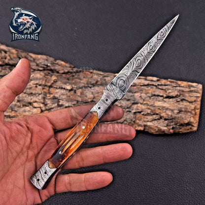 Game Of Thrones Dagger 9" Valyrian Steel Assassin Knife With Sheath Camping, Survival, Hunting gift for Men, Father, Boyfriend IronFang Knife