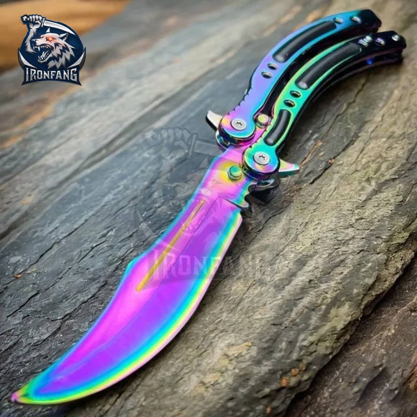 CSGO Practice Knife Balisong Butterfly Trainer Blade - SPECTRUM | Ironfangknife
