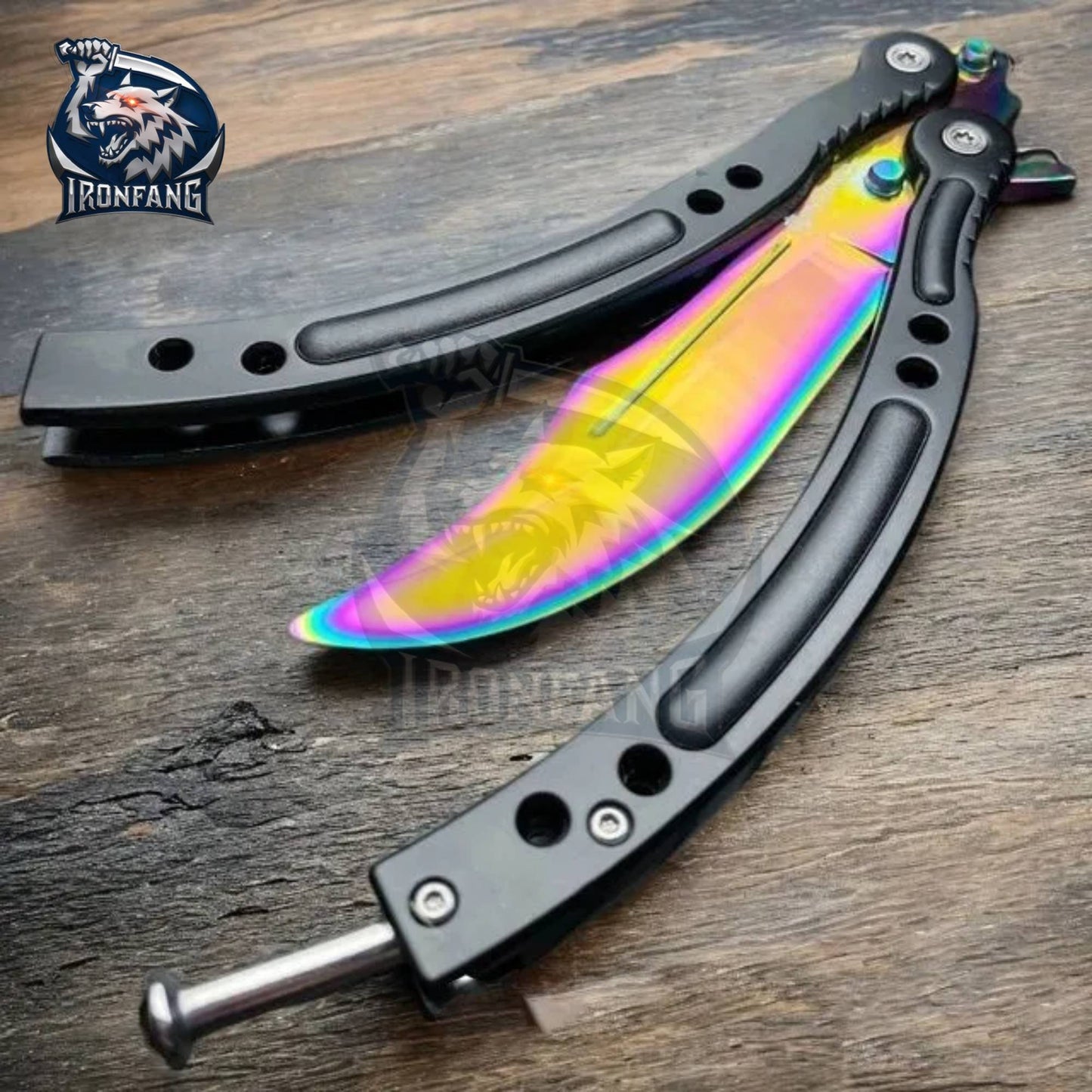 CSGO Practice Knife Balisong Butterfly Trainer Blade - FADE | Ironfangknife