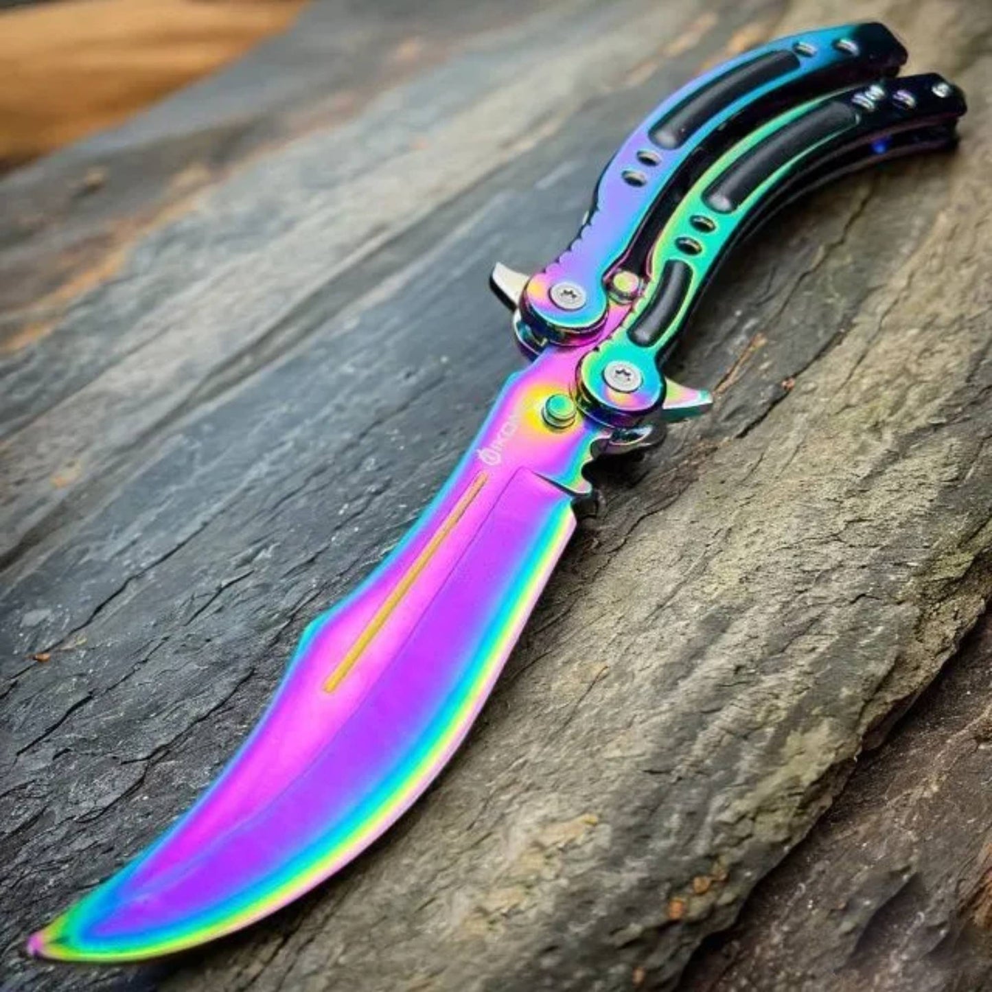 CSGO Practice Knife Balisong Butterfly Trainer Blade - HYPERBEAST - Pocket Knife for CSgo fan | Ironfangknife