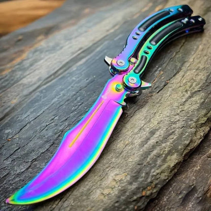 CSGO Practice Knife Balisong Butterfly Trainer Blade - HYPERBEAST - Pocket Knife for CSgo fan | Ironfangknife