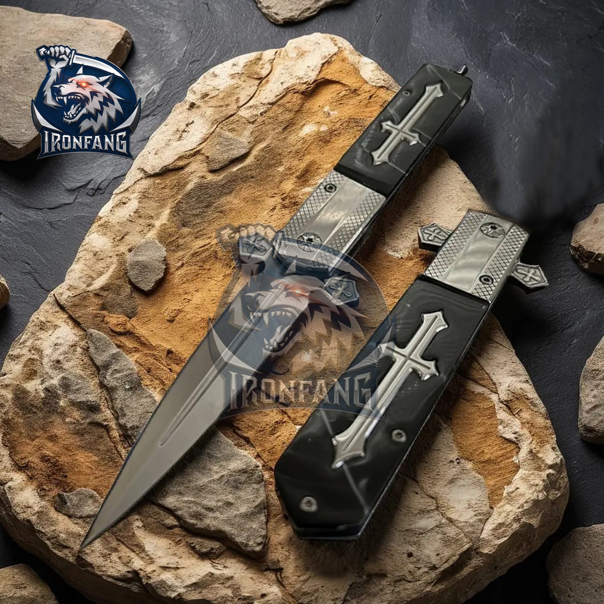 Celtic-Cross-Gothic-Stiletto-Folding-Knife