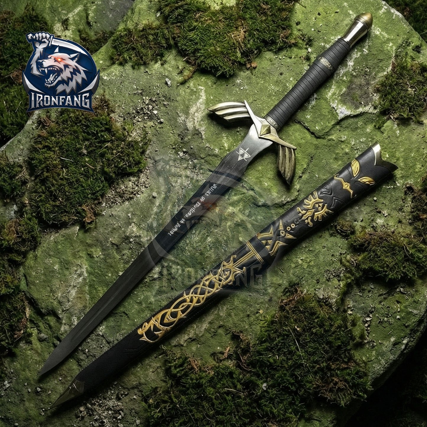 Premium 50" Legend of Zelda Master Sword Replica Black Limited Edition ironfangKnife