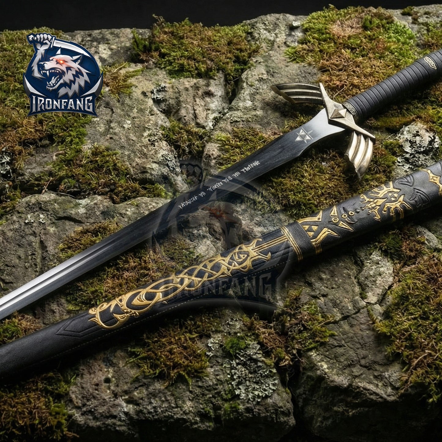 Premium 50" Legend of Zelda Master Sword Replica Black Limited Edition ironfangKnife