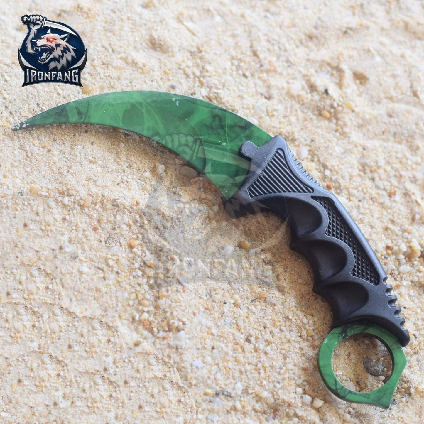 Gamma Doppler Karambit CSGO 7.5" Knife For Hunting Camping Fixed Blade Gift for Father, Friend, Husband | Ironfangknife